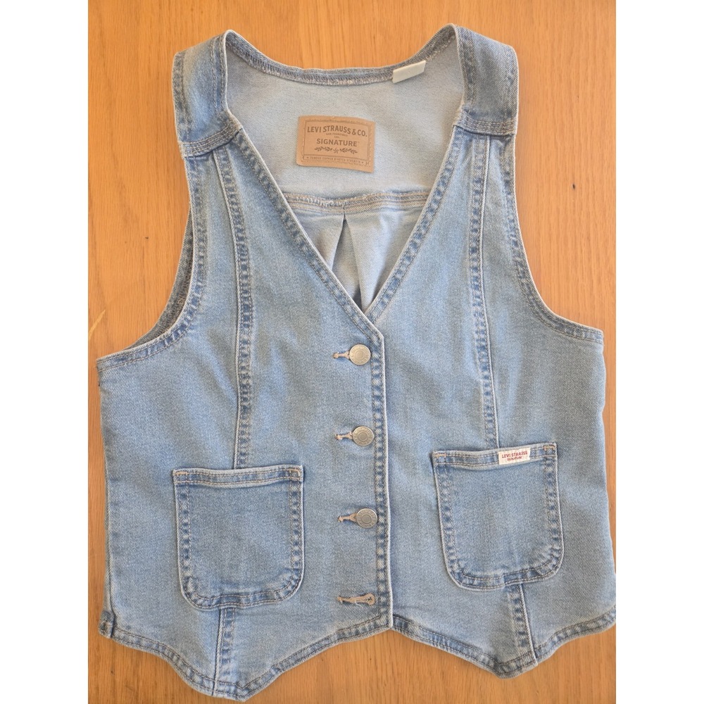 Levi's Denim Jean Vest XS Western Trucker Cowgirl Work